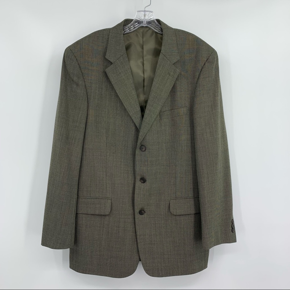Enrico Gelini Blazer Sport Coat Wool Brown Size 42L
